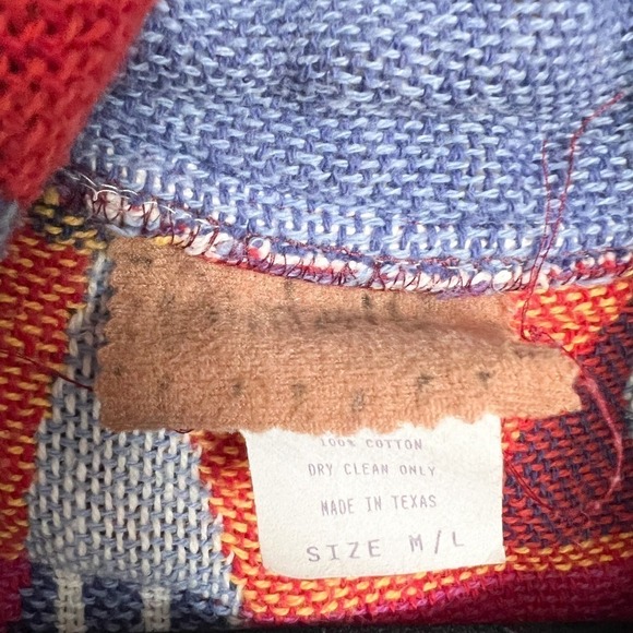 Painted Pony Tapestry Sail Boat Nautical Button Jacket M/L Blue Coastal Cottage - Picture 6 of 6